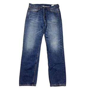 NWT RE/DONE Men’s Straight Fit Blue Denim Jeans Size 32 Mid Rise Comfort Stretch